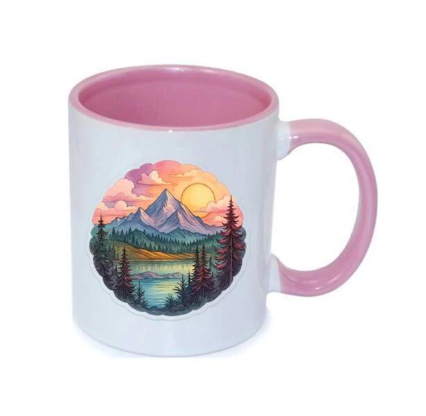 Hrnek "Horský klid v pastelových barvách"