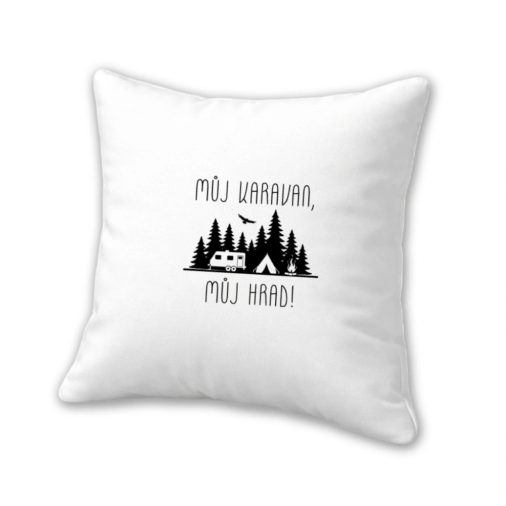 Polštář "Můj karavan, můj hrad"