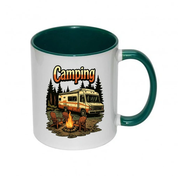 Hrnek "Camping Vanlife" – Kafe, klid a kola pod zadkem