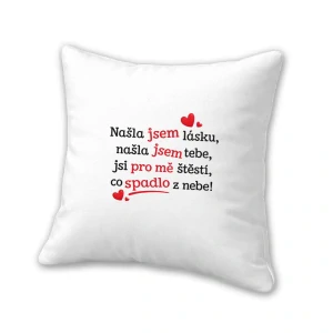 Polštář "Našla jsem lásku"