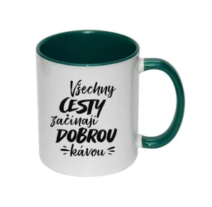 Hrnek "Všechny cesty začínají dobrou kávou"