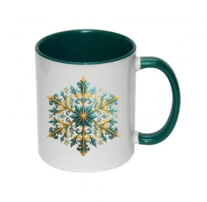 Hrnek "Luxusní vločka Gold & Teal"