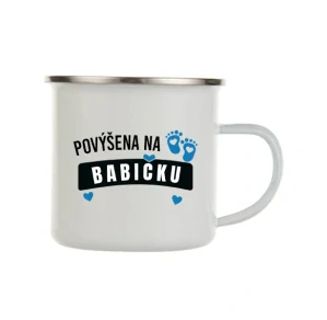 Plecháček "Povýšena na BABIČKU - modrá"
