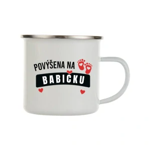 Plecháček "Povýšena na BABIČKU - červená"