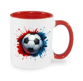 Hrnek "Football Splash Red&Blue"